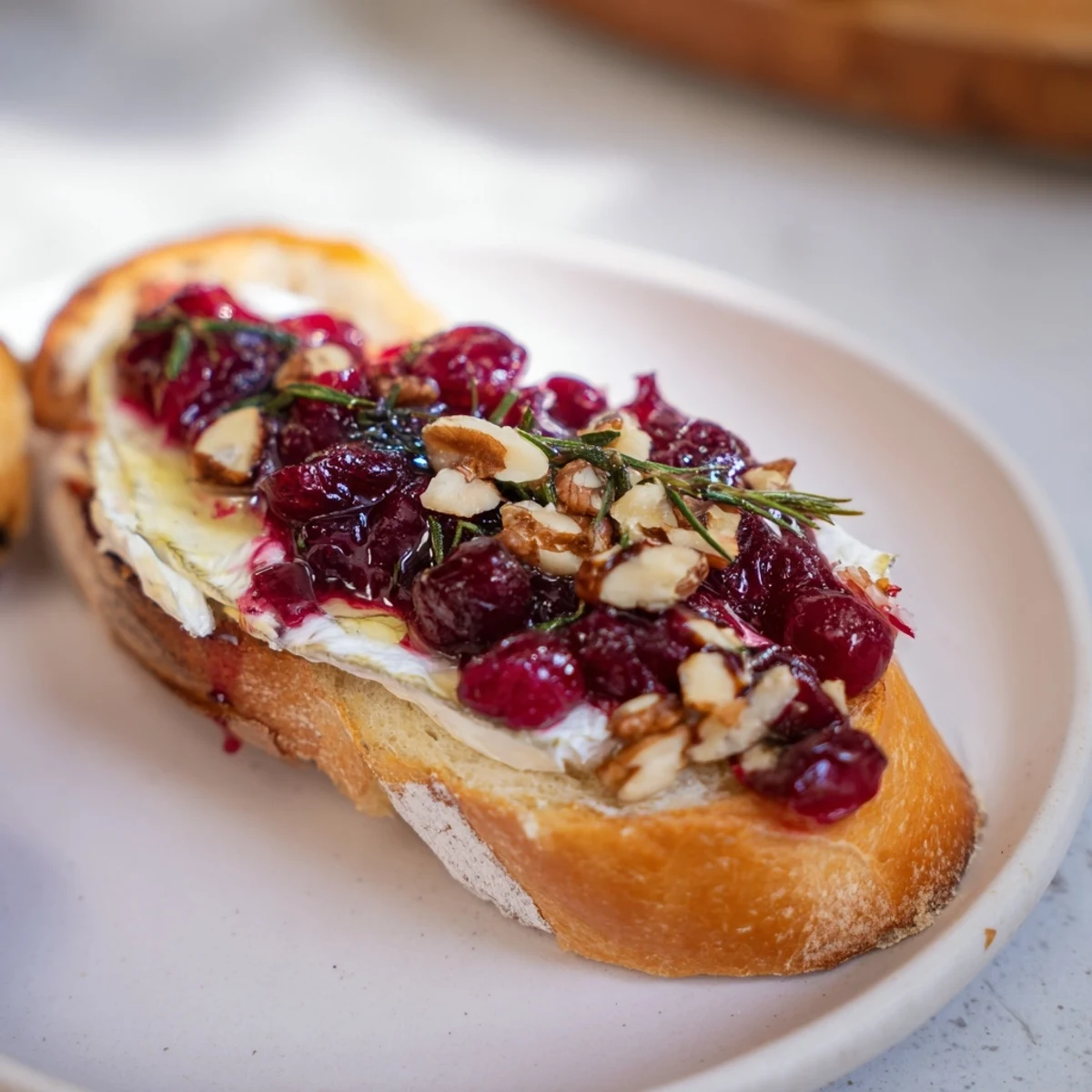 Festive Cranberry Brie Crostini