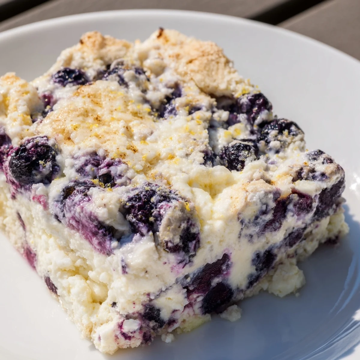 Blueberry Cottage Cheese Bake