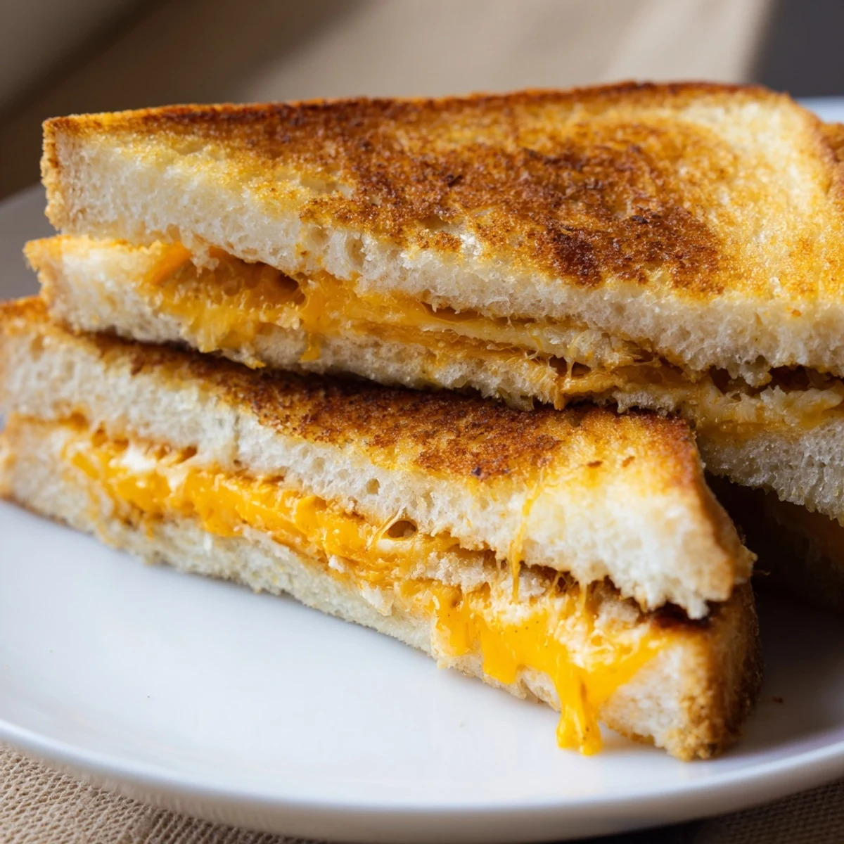 Air fryer grilled cheese sandwich with melting cheddar, golden crust, ready to devour!