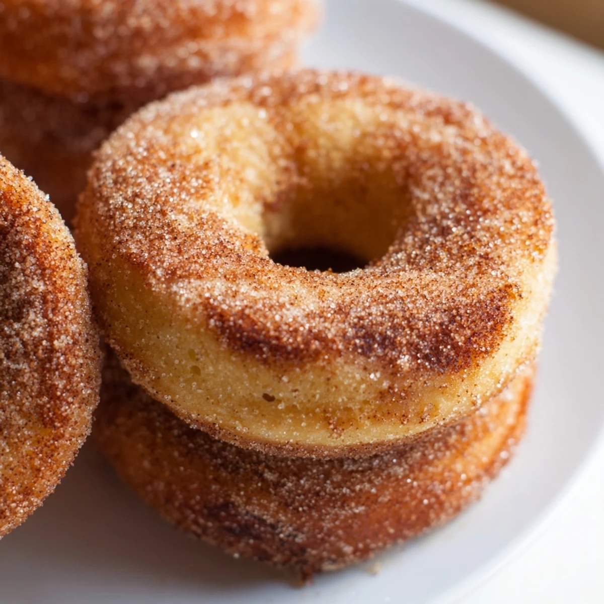 Imagine warm, delicious 1-Minute Air Fryer Donuts, perfectly round with a crispy exterior ready to serve.