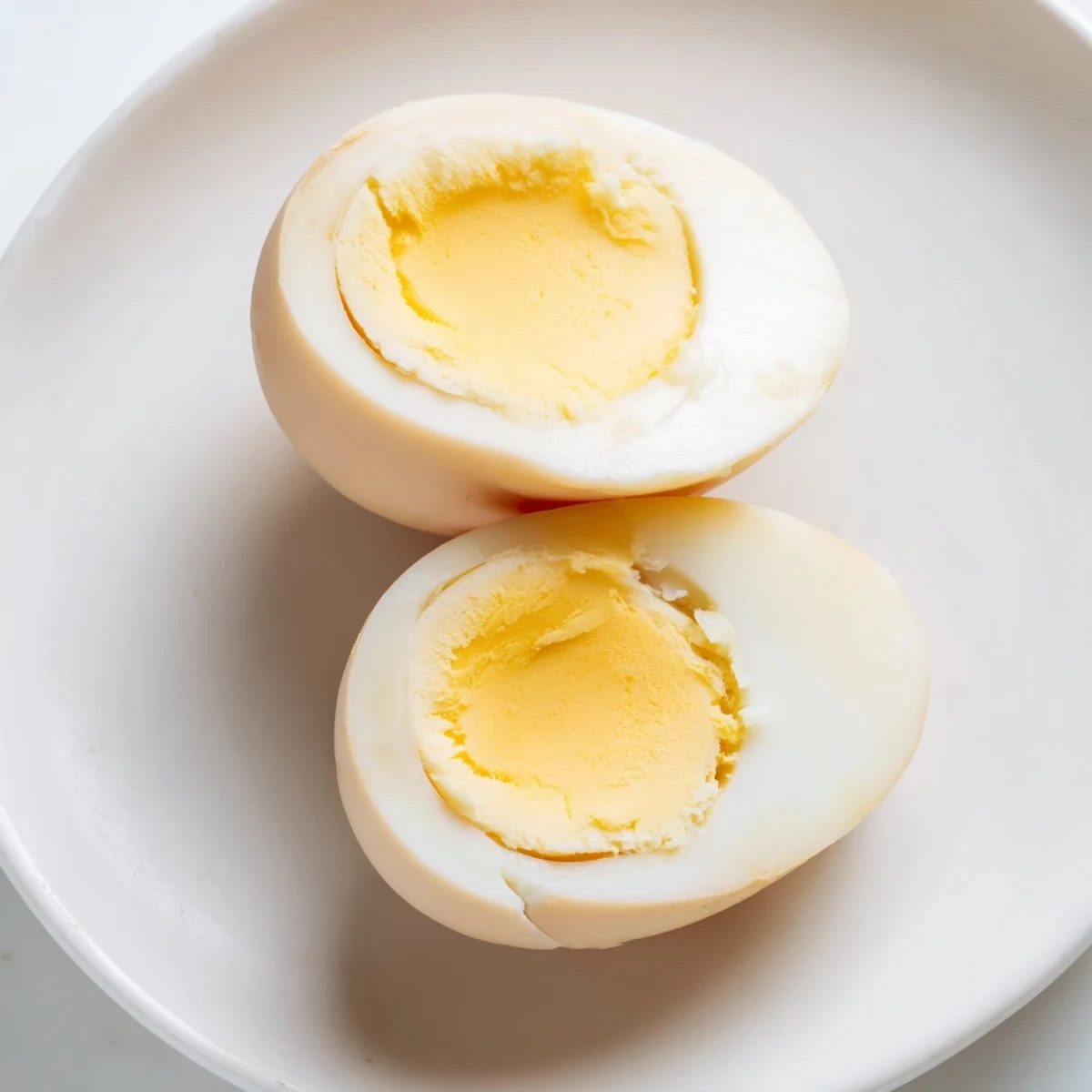 Air fryer boiled eggs, golden yolks and firm whites, perfect for a quick and healthy breakfast.