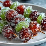 Frozen Grape Lime Sugar Skewers