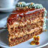 Moist Taurus Cake with rich butterscotch filling and rustic, nature-inspired frosting.
