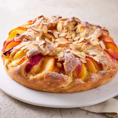 Rustic peach almond tart
