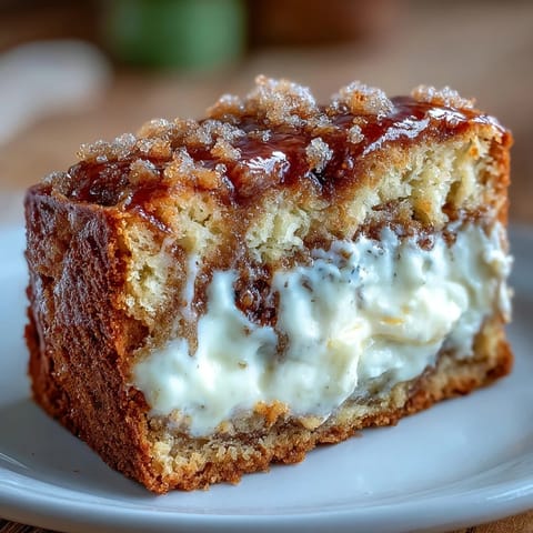 Slices of Cream Cheese Cinnamon Swirl Banana Bread reveal a rich white cream cheese layer and sugary cinnamon ribbon beside a steaming mug of coffee.