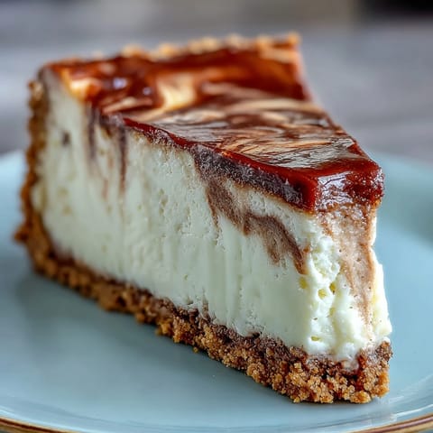 Close-up of Hojicha Cheesecake served on a plate, topped with a dollop of fresh whipped cream.