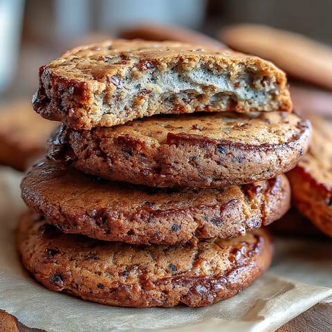 Freshly baked Hojicha Cookies with a rich brown hue and lightly golden edges on a white plate.