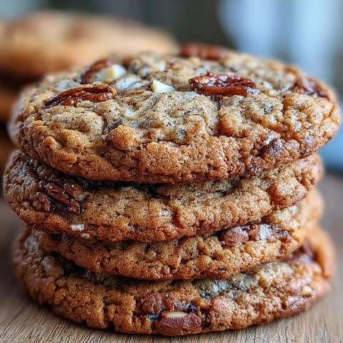 Golden-brown Brown Butter Hojicha & Earl Grey Cookies cooling on a wire rack, studded with creamy white chocolate chips.
