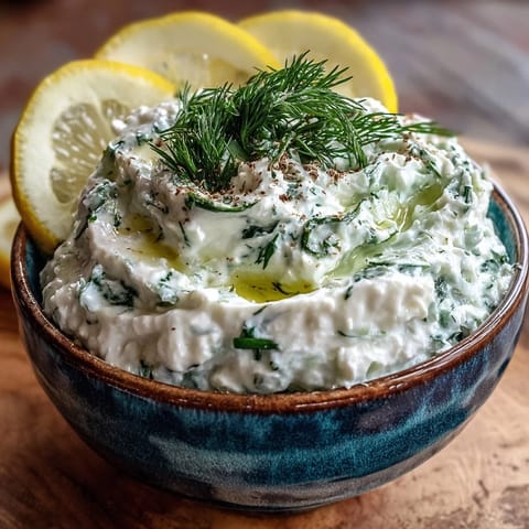 Tangy Icelandic Skyr Tzatziki Dip, a refreshing appetizer with crisp cucumber and dill.