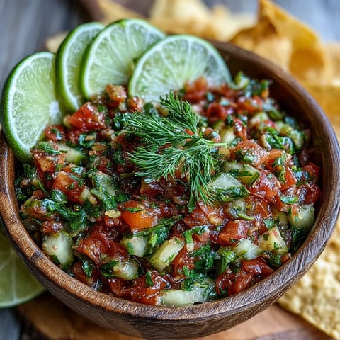 Vibrant pickle de gallo salsa bursting with tomato, lime, and cilantro flavors.