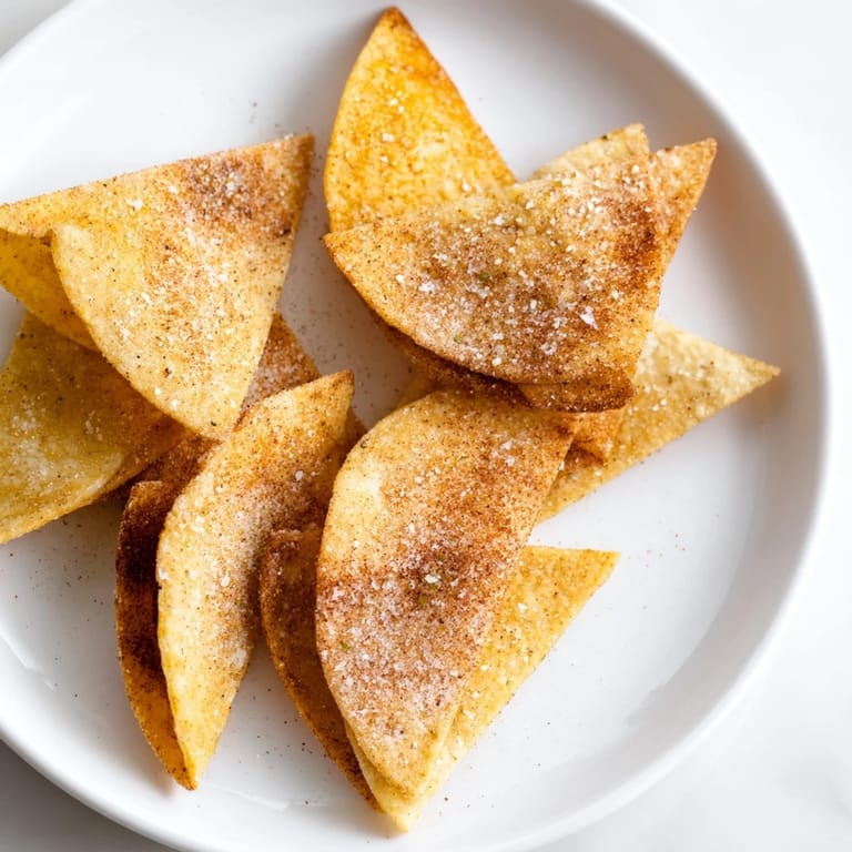 Crispy homemade air-fryer tortilla chips, perfect for a quick snack with your family, fresh from the air fryer.