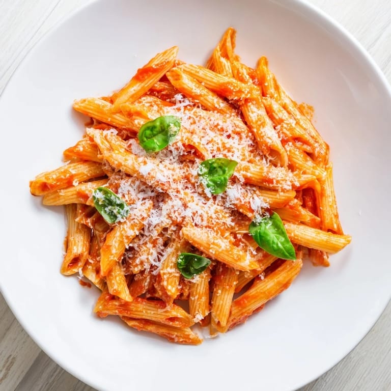 A close-up view of perfectly cooked Microwave Bowl Pasta, tossed with fresh herbs in a bowl.