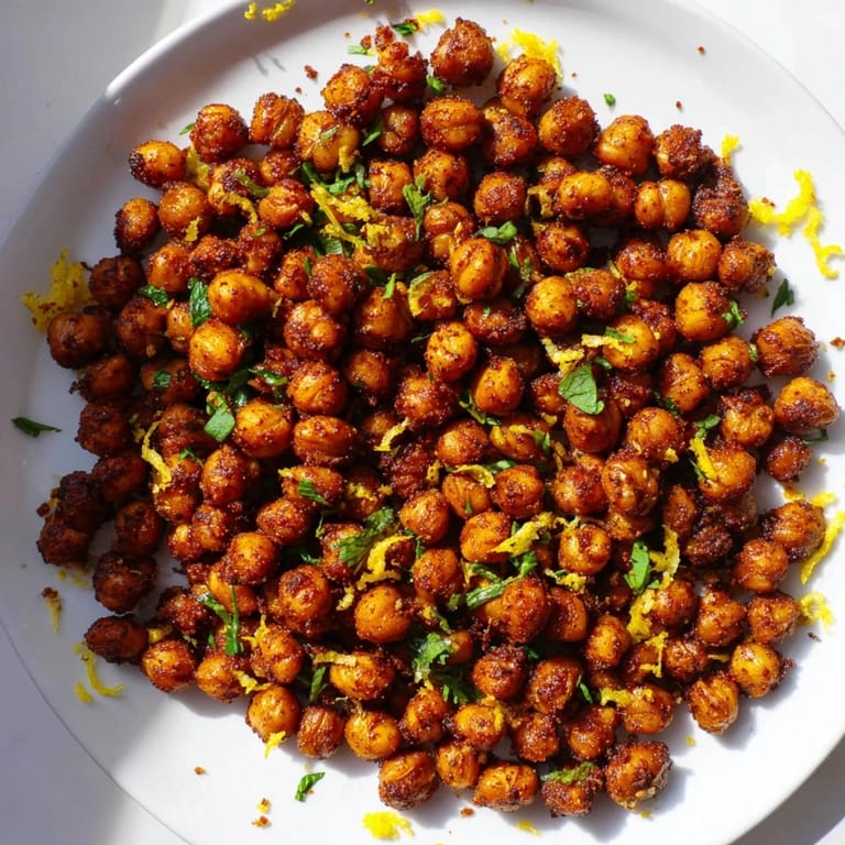 These crispy Harissa Chickpea Roasts offer a delicious blend of smoky spices perfect for sharing this recipe.
