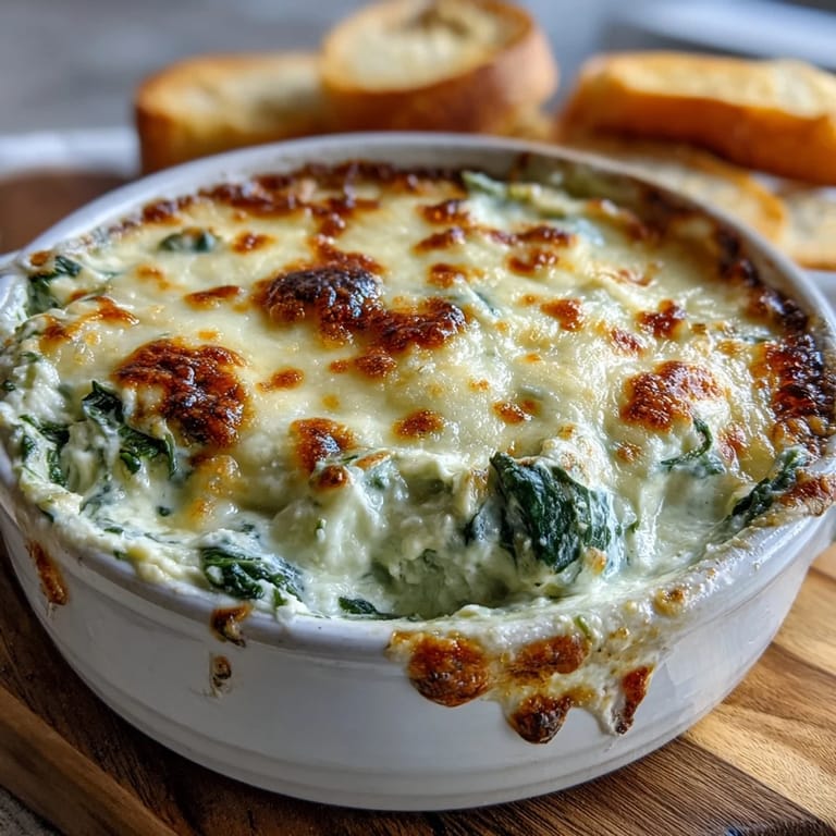 Warm Spinach Artichoke Dip being scooped onto a plate with crisp vegetable sticks for a party appetizer.