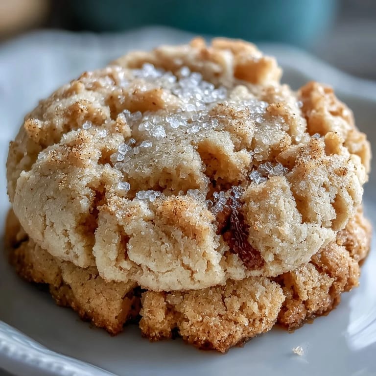 Stack of buttery Hojicha Shortbread cookies with a rustic edge, ready to serve alongside a steaming cup of tea. 