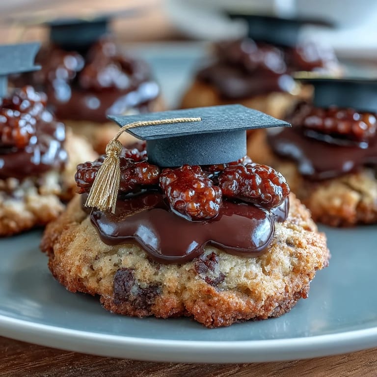 Easy graduation cap cookies with royal icing, featuring crisp buttery bases and colorful tassel details for a fun graduation treat.