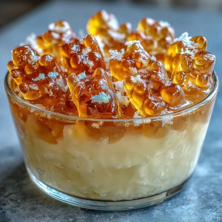 Gummy Bear Lemonade Jelly Cups, a delightful, nostalgic dessert with chewy bears and bright citrus jelly.