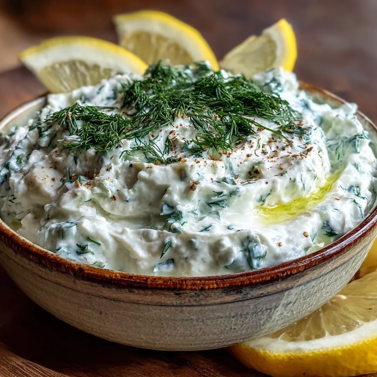 Delicious Skyr Tzatziki Dip, perfect with pita or as a cool vegetable sauce.