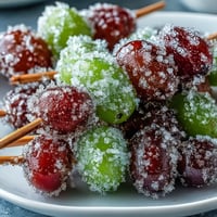Frozen Grape Lime Sugar Skewers